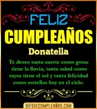 GIF Frases de Cumpleaños Donatella
